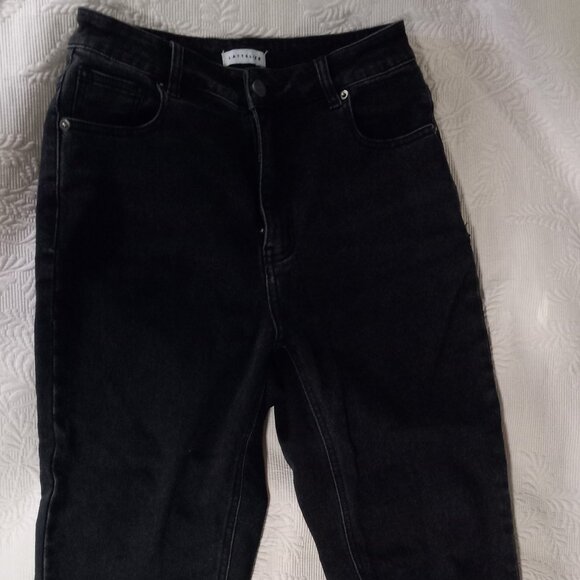 Lattelier Denim - Lattelier Jeans Black Stone Washed Unhemmed Rough Edge (M) 27"